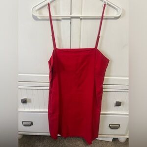 A New Day Red Linen Mini Dress XS